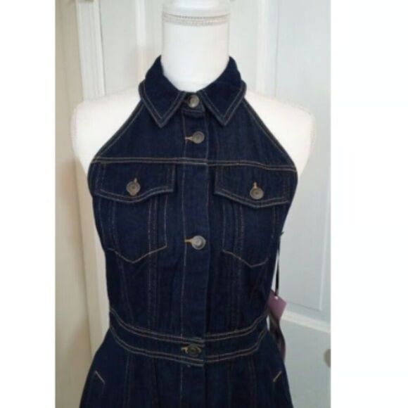 Women's Collared Denim Mini Dress (Size 10) BLUE ~ NEW!!! - Picture 9 of 9